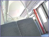 S-Bahn train interior - click here for trains and buses
